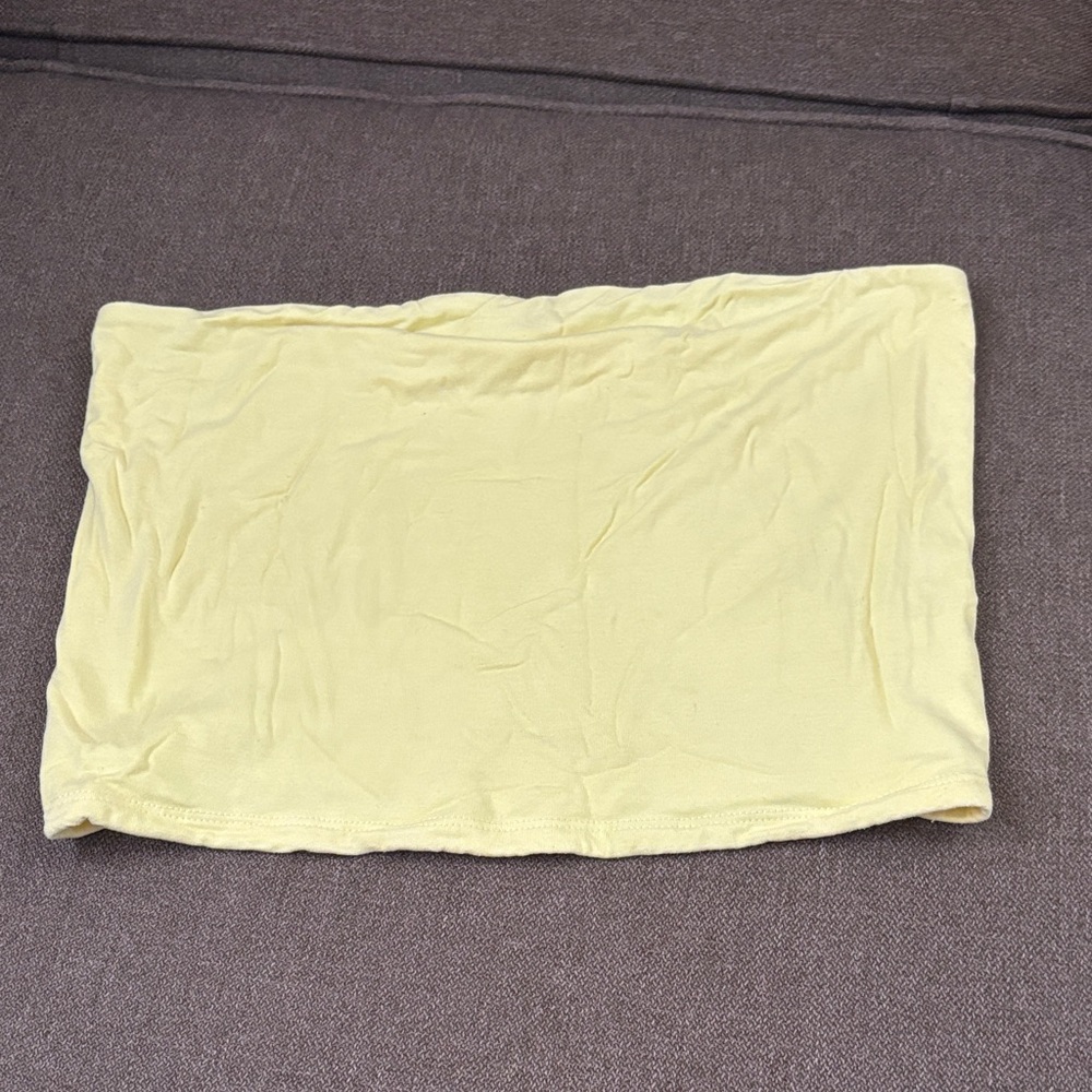 American Eagle Outfitters Yellow Tube Crop Top